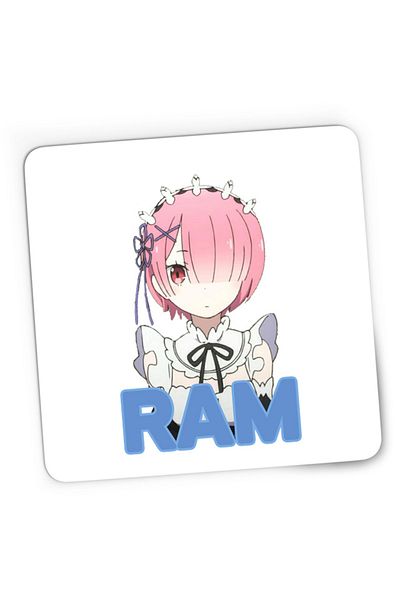 OEM Mousepad Gaming Re Zero RAM Sister Isekai Paranormal Demon Time Travel, 21x19 cm