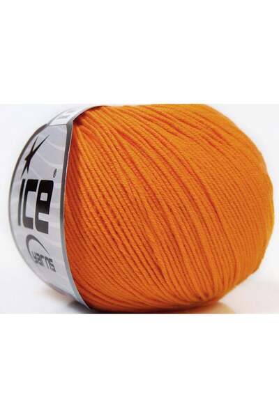 Ice yarns 4x50 جرام. خيوط أميجورومي قطنية أكريليك، خيوط قطنية برتقالية للأطفا...