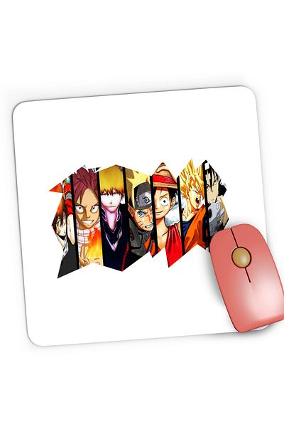 OEM Mousepad Gaming Fairy Tail Naruto Bleach One Piece, 21x19 cm