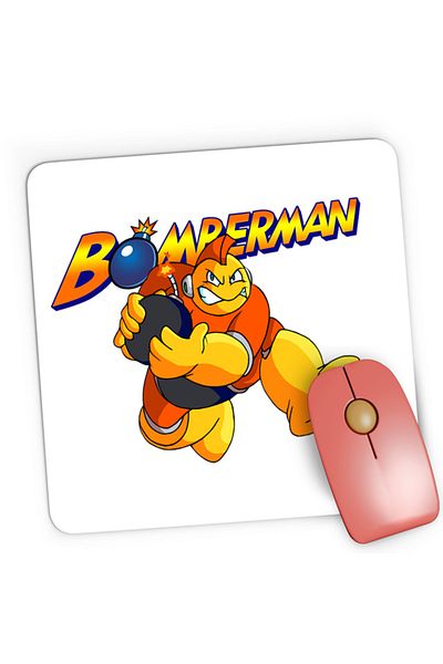 OEM Mousepad Gaming Bomberman Run Bomb Logo Action, 21x19 cm