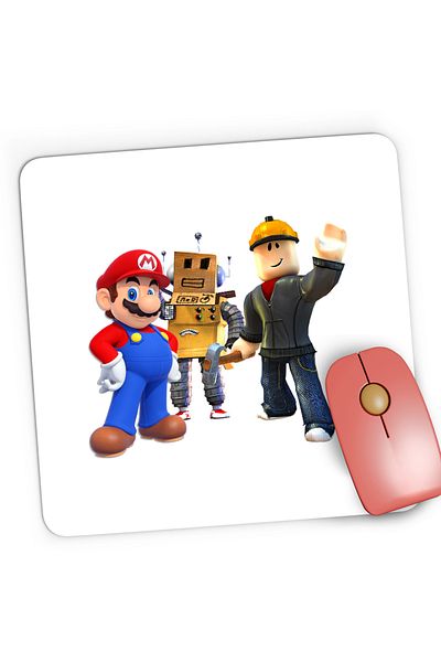 OEM Mousepad Gaming Roblox Mario Video Game Robox Play, 21x19 cm