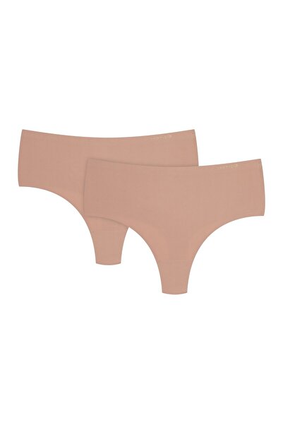 ESOTIQ Women's High Waist Panties 2-Pack Set Brazilian Thong Briefs Smooth & Seamless | Parks