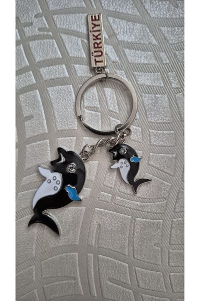 Land of Souvenir Elegant Colorful Metal Keychain with Zircon Stone