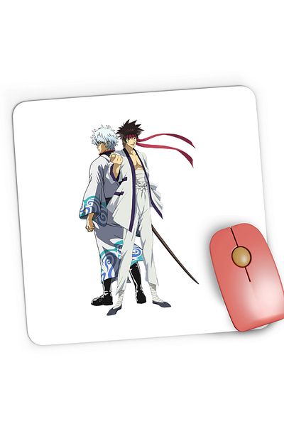 OEM Mousepad Gaming Rurouni Kenshin Sanosuke Gintoki Samurai, 21x19 cm
