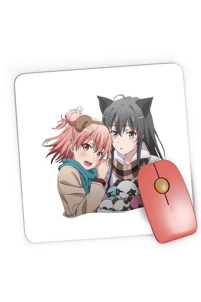 OEM Mousepad Gaming OreGairu School Panda Bear Girls Anime Ponkan, 21x19 cm