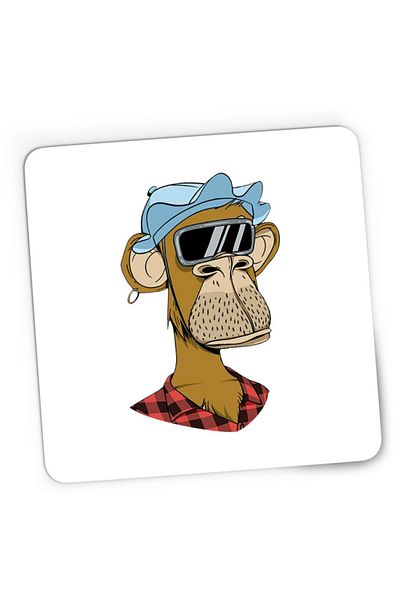 OEM Mousepad Gaming NFT Monkey Pyramid Thief Crypto Coin, 21x19 cm