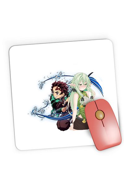 OEM Mousepad Gaming Goblin Slayer Elf Kimetsu no Yaiba Tanjirou, 21x19 cm