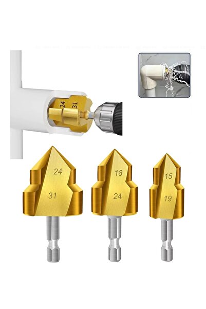 rigour Pvc Pprc Boru Tamir Delme Genişletme Onarımı İçin 3lü Havşa Seti matka...