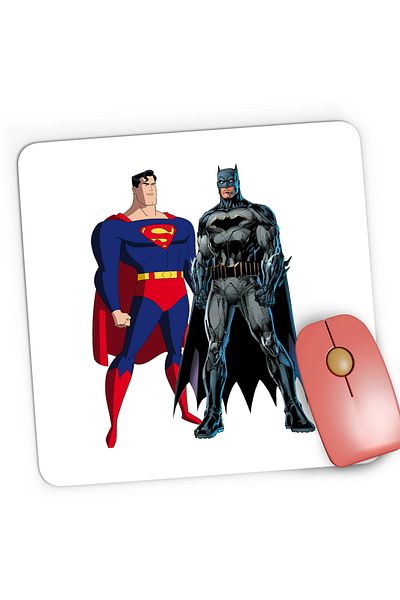 OEM Mousepad Gaming Superman Batman Desen All Stars Marvel, 21x19 cm