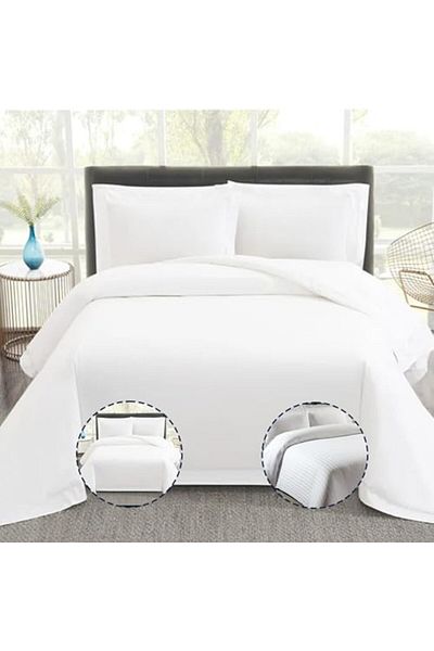 INFINI HOMES Soft 100% Cotton 350TC Plain Duvet Cover for Home & Luxury Hotel (220 X 240, 1 Piece)