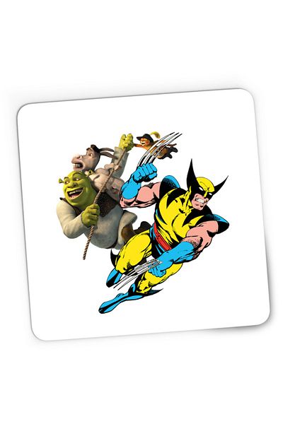 OEM Mousepad Gaming Wolverine Shrek Rope Marvel DC, 21x19 cm