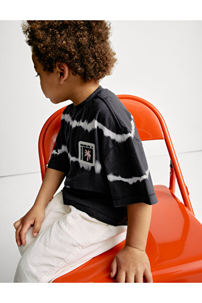 Marks & Spencer Saf Pamuklu Çizgili Batik T‑Shirt (2–16 Yaş)