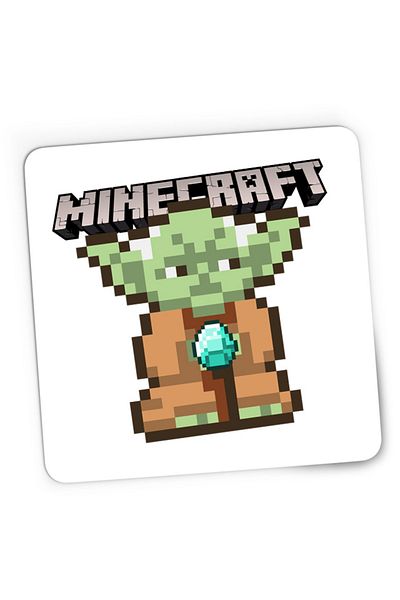 OEM Mousepad Gaming Baby Yoda Minecraft Pixel Art Cute, 21x19 cm