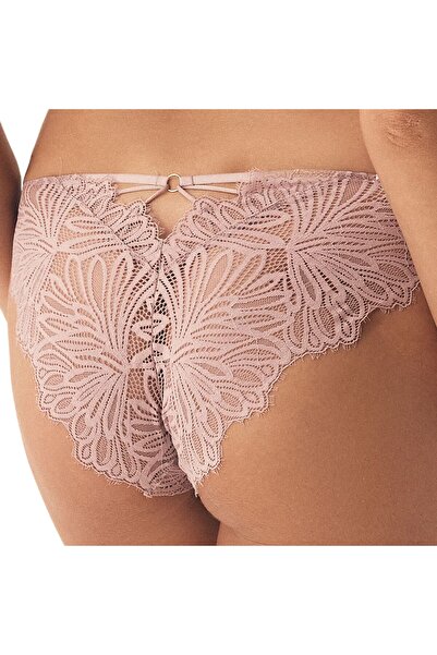 ESOTIQ Chiloți de damă cu dantelă florală și decupaje la spate, brazilian | Sapphire