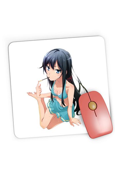 OEM Mousepad Gaming OreGairu Yukino Swim Suit Summer Pocky, 21x19 cm