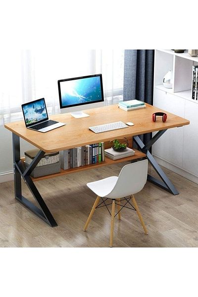 ECARLA Computer desk, with shelf, Ecarla, 80 x 40 x 72 cm, STL04BR