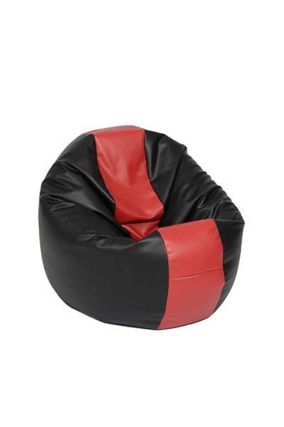 Pufrelax Fotoliu Relaxo Xl, Material Piele Ecologica - Black & Red