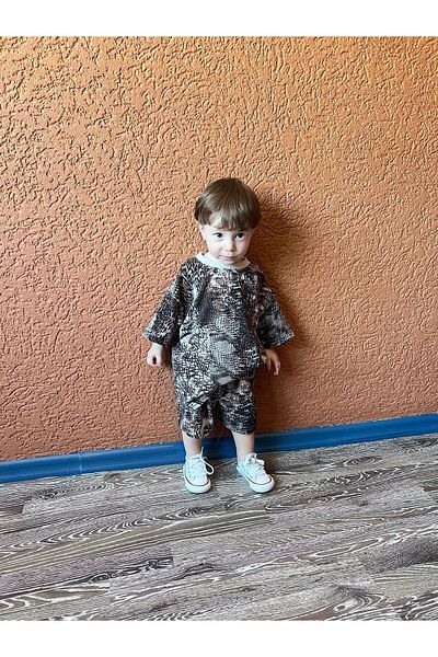 BabyDia Snake Pattern Shorts Suit