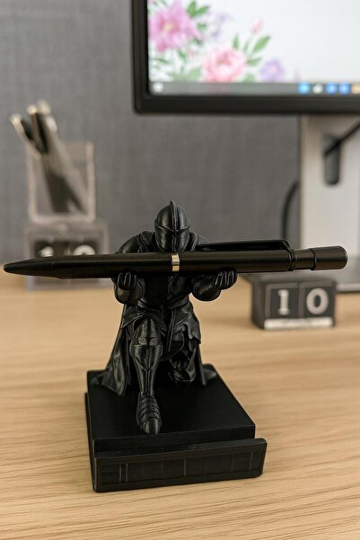 NOVATECH İNOVASYON ŞÖVALYE Figürlü Kalem Tutucu Masa Üstü Organizer & Dekorat...