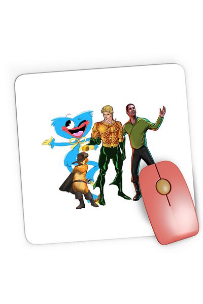 OEM Mousepad Gaming Aquaman Huggy Wuggy Puss in the Boots Shrek Star Trek Crew, 21x19 cm