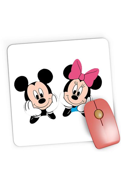 OEM Mousepad Gaming Mickey Mouse Minnie Couple Love Cute, 21x19 cm