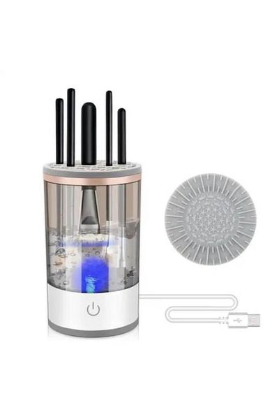 OEM Curățător electric de pensule de machiaj, cu ultrasunete, 7000 RPM, încărcare USB, ABS, alb
