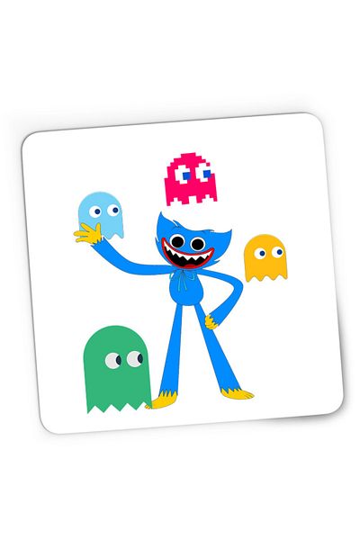 OEM Mousepad Gaming Huggy Wuggy Pac Man Ghost NPC Horror Game, 21x19 cm