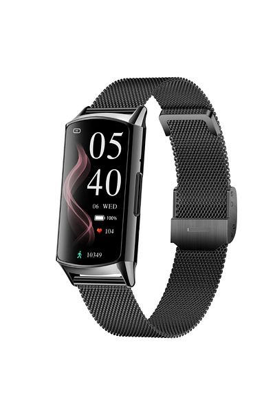 OEM TWINKLER® Smartwatch for Women, AMOLED 1.58", Health Monitoring, Bluetooth Calls, Black Metal Strap