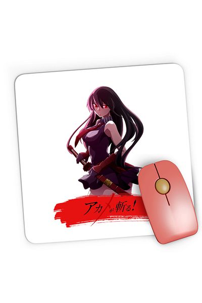 OEM Mousepad Gaming Akame ga Kill Katana Fantasy Otaku Gore Blood Moon, 21x19 cm