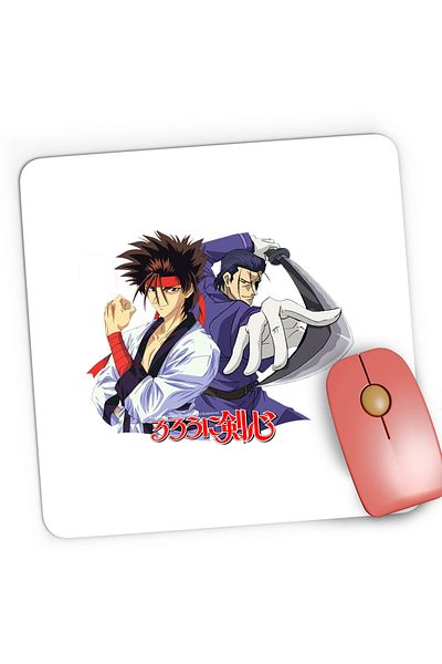 OEM Rurouni Kenshin Hajime Sanosuke Duo Spada Gaming Mousepad, 21x19 cm