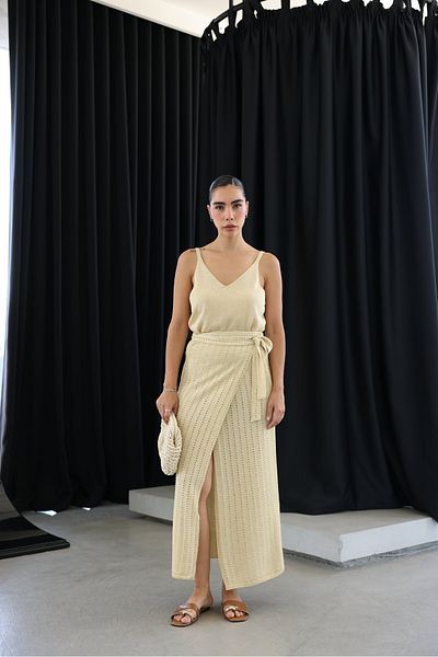 Özge Özgenç Side Tie Glitter Skirt