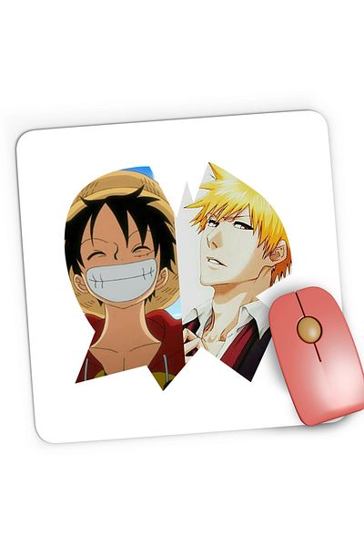 OEM Mousepad Gaming Bleach Ichigo One Piece Luffy Anime Manga, 21x19 cm