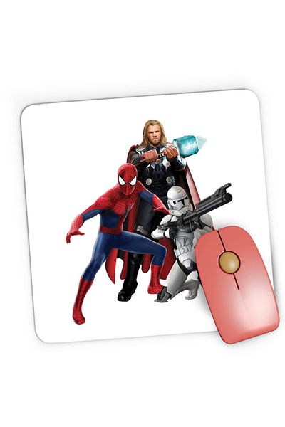 OEM Mousepad Gaming Star Wars Spiderman Thor Marvel Clone Trooper, 21x19 cm