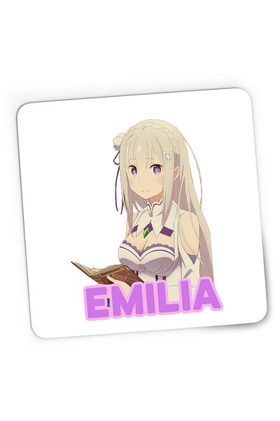 OEM Mousepad Gaming Re Zero Emilia Cat Magical Princess Kind Wizard Time, 21x19 cm