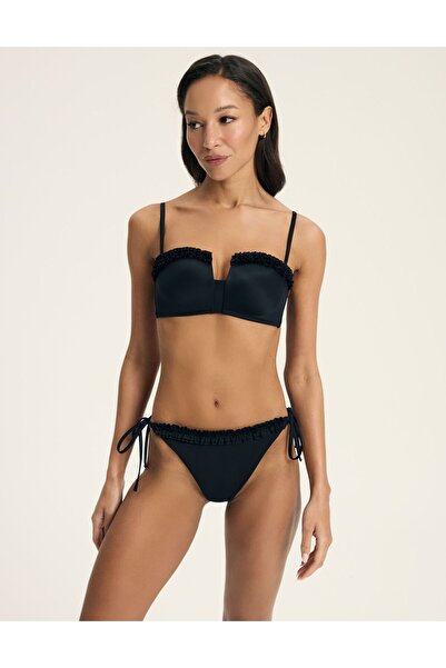 ESOTIQ Push-Up Balconette Bikini Top Swim Bra with Ruffle & Moulded Cups | Godlike