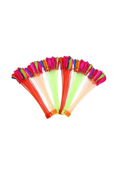 dalimag Set 222 Water Balloons, Quick Filling, Self-Sealing, Latex, Multicolor, 27cm