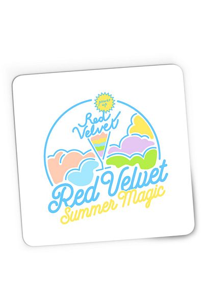 OEM Mousepad Gaming Red Velvet K-Pop Logo Summer Magic Vibe Colorful, 21x19 cm