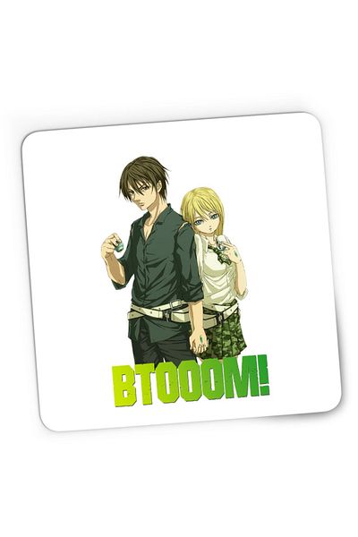 OEM Mousepad Gaming Btooom! Sakamoto Ryouta Himiko Lovers Game Crafting Bombs, 21x19 cm