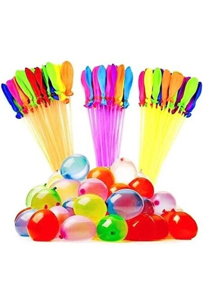 LEIBOO Set of 222 water balloons with fast-fill system, adapter and self-sealing, Multicolor