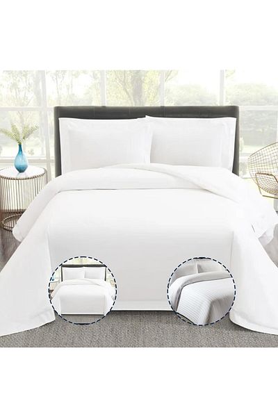 INFINI HOMES Soft 100% Cotton 350TC Plain Duvet Cover for Home & Luxury Hotel (220 X 240, 1 Piece)
