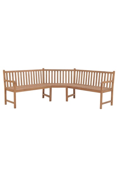vidaxl مقعد زاوية للحديقة 185x185x90 سم من خشب الساج الصلب