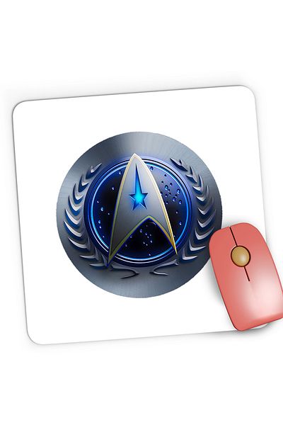 OEM Mousepad Gaming Star Trek Starfleet United Federation Planets Emblem, 21x19 cm