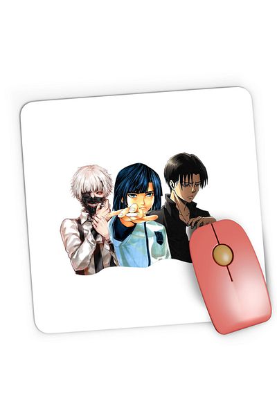 OEM Mousepad Gaming Hikaru no Go Attack on Titan Levi Tokyo Ghoul Kaneki Akira Coffee, 21x19 cm