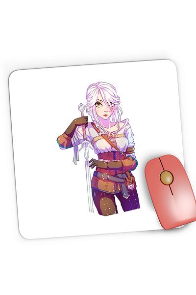 OEM Mousepad Gaming The Witcher Ciri Anime Mangaka Girl Hunter, 21x19 cm