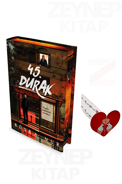 İndigo Kitap 45. Durak - Büşra Nur(CİLTLİ) Özel Tasarım Kalp Ayraç Hediyeli