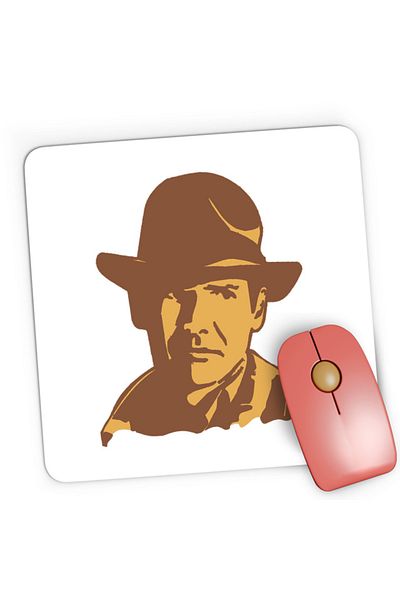 OEM Mousepad Gaming Indiana Jones Portret Art Wolfgang Hohlbein, 21x19 cm