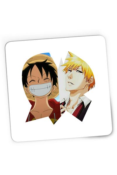OEM Mousepad Gaming Bleach Ichigo One Piece Luffy Anime Manga, 21x19 cm