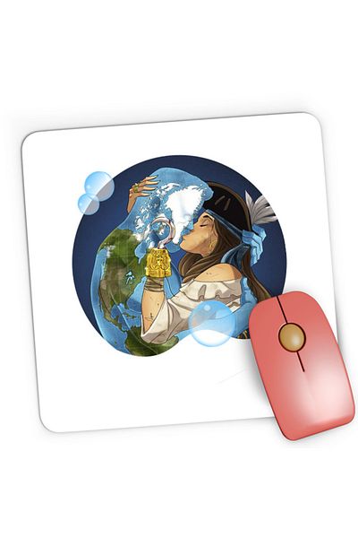OEM Mousepad Gaming NFT XOXO Earth Protect Nature Mother Animals, 21x19 cm