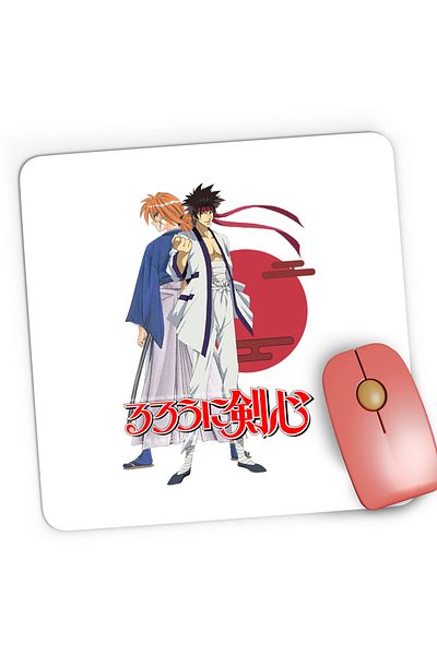 OEM Mousepad Gaming Rurouni Kenshin Sanosuke Kage Rivals, 21x19 cm