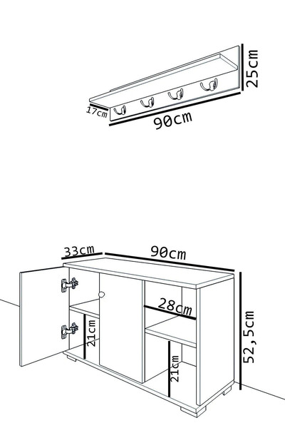 Remaks Royal Vestiyer Ayakkabılık Portmanto Ve Duvar Askısı Beyaz-cordoba
